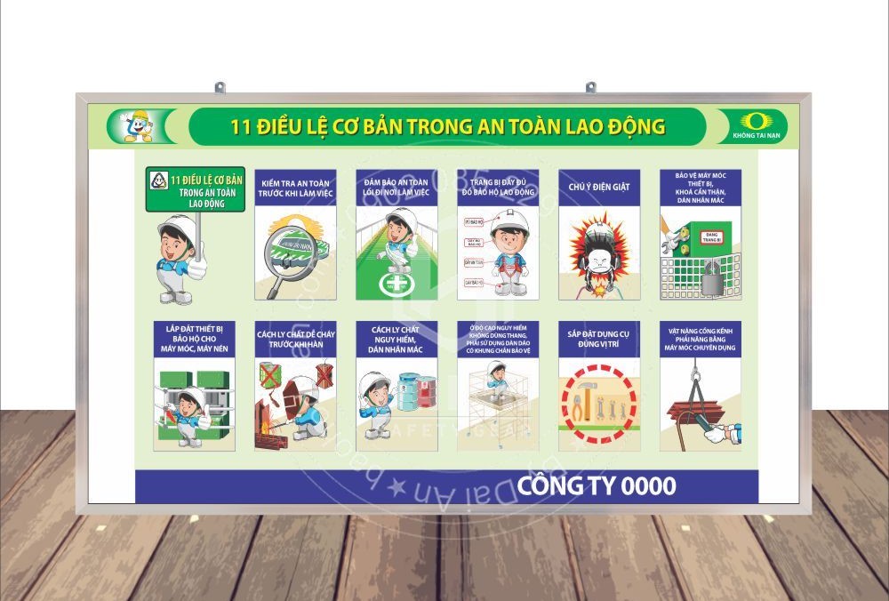 Biển bảng quảng cáo và cảnh báo an toàn tại công trình xây dựng